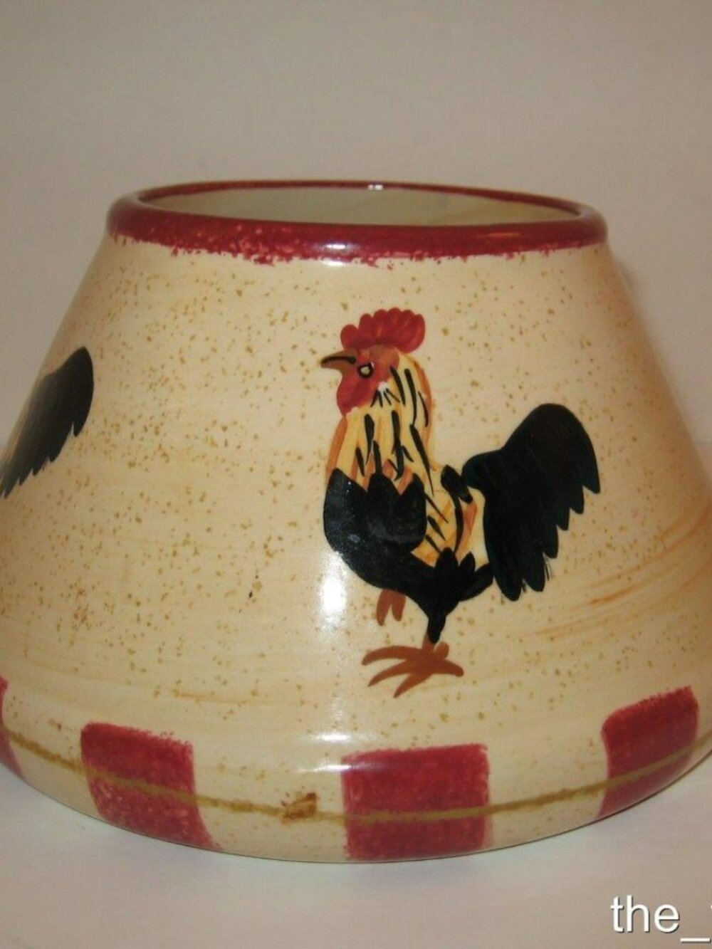 Blue Sky Stoneware Rooster Candle Lamp Shade Topper RO17851